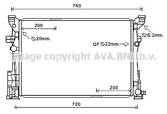 AVA QUALITY COOLING ms2654 -  Радиатор, охлаждение двигателя